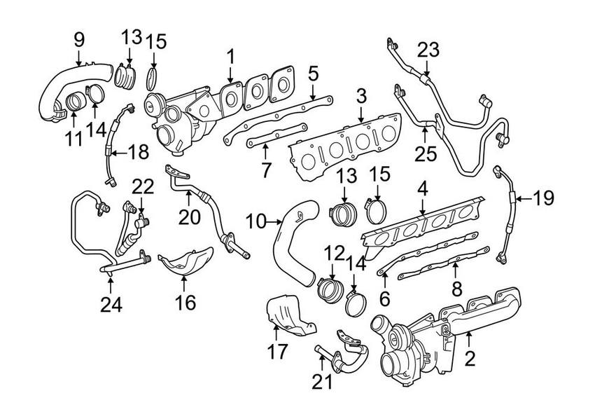 Mercedes Turbocharger Gasket 2781420580